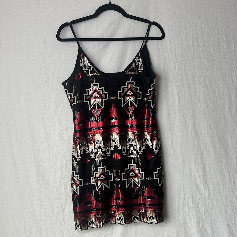 Shyanne Black and White Sequin Top